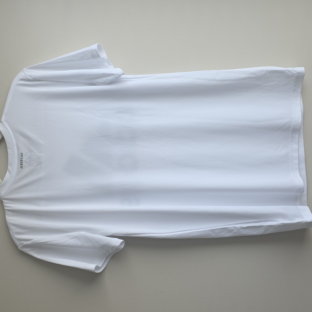 NWT Adidas Boys Performance Logo Tee White Size L (14/16) - Picture 7 of 9